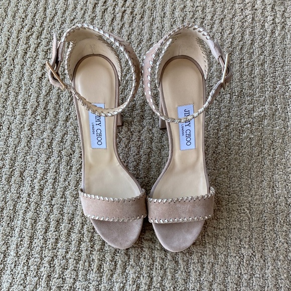 NWT Jimmy Choo Holly Suede Whipstitched Sandal - Picture 3 of 9